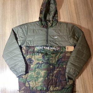 Vans Carlon Anorak P Men’s Olive &‎ Camo Puffer Jacket – Size M – NWT